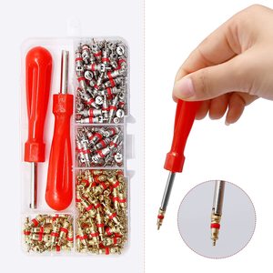 Kit de Válvulas para Neumáticos, 242 Piezas, Tamaño Estándar, Herramientas de Reparación de Válvulas sin Cámara de Cobre con Juego de Destornilladores - Product Image 4