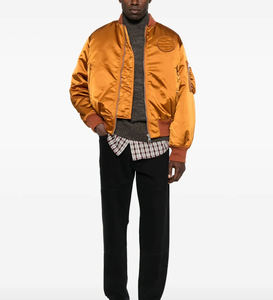 הסיטונאי 100% גברים ניילון טלאים חום zipper חום-טייס טייס blowson חסינת רוח גבוהה - Product Image 2