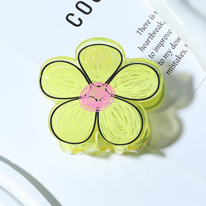 Accessoires pour cheveux coréens, pince à cheveux en acrylique, pince à cheveux en plastique pour femmes, pinces à cheveux en forme de fleur - Product Image 6
