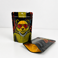 Sachets Doypack Mylar refermables à fermeture éclair, holographiques, anti-odeur, avec logo personnalisé, pour emballage alimentaire sécurisé, imprimés en gravure