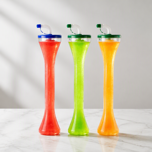 Gobelet de jardin en plastique style américain 600 ml 20 oz, coloré, pour fêtes, avec sangle de transport, logo personnalisé, vente en gros - Product Image 5