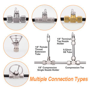 Boquilla de rubí de 1/8'' de acero inoxidable 304 de alta presión, nueva, superventas, para pulverización, jardín, supresión de polvo y humidificación - Product Image 3