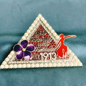 Customizable <strong>AKA</strong> Delta Sorority Greek Letter Fashion Wedding Accessories <strong>Brooch</strong> - Product Image 6