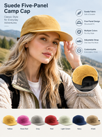 Casquette de baseball en daim imperméable à sept panneaux, logo personnalisé, unisexe, ajustable, chapeaux en daim, casquettes pour le camping en plein air, casquettes décontractées d'hiver