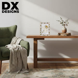 กรอบรูปพลาสติกหรูหราสั่งทำ DX Designs ขนาด 4x6 5x7 6x8 8x10 นิ้ว ขอบสีทอง พร้อมแผ่นไม้ก๊อก สำหรับตกแต่งบนโต๊ะ - Product Image 5