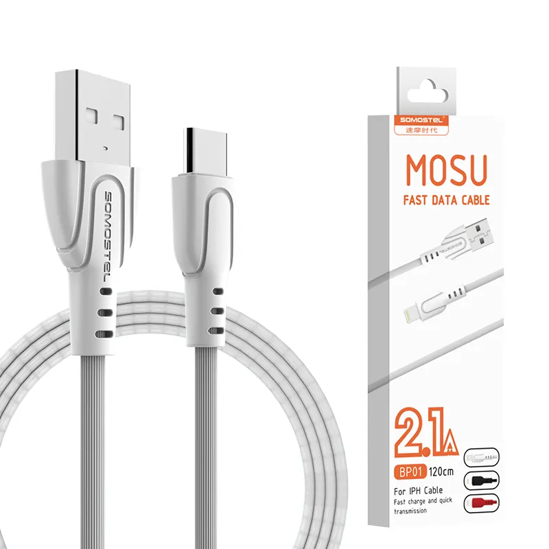 Somostel USB Cable SMS-BP01 fast charging USB cable for Motorola travel adapter 2.1A data line para celular