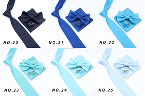 ชุดเนคไท6ซม. ผ้าโพลีเอสเตอร์สีเขียวชมพูฟ้า,หูกระต่ายงานแต่งงานอุปกรณ์เสริมเสื้อเชิ้ตงานปาร์ตี้ - Product Image 4