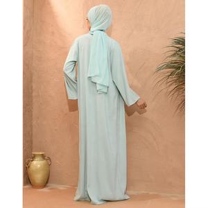Ensemble Abaya 3 pièces pour femmes musulmanes, nouveau Design de vêtements islamiques sans manches, haut et <span class=keywords><strong>pantalon</strong></span> et Cardigan - Product Image 6