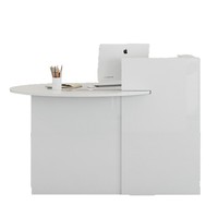 Comptoir de caisse rond en bois, simple et moderne, élégant pour supermarché, bar à domicile, école, magasins de vêtements