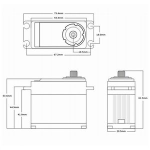 <strong>Power</strong> HD WH-80KG High Torque Waterproof Metal Gear Digital Servo for 1/5 1/6 SCX6 Off-Road Truck <strong>Crawler</strong> RC Car - Product Image 3