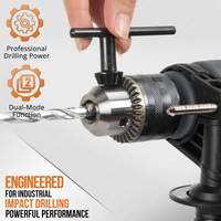 Perceuse à percussion KSEIBI KSB 710 D 13 mm - Outil électrique filaire 710 W 220 V avec mandrin à clé et poignée latérale