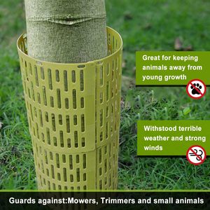 15 pièces de protection de <span class=keywords><strong>tronc</strong></span> d'<span class=keywords><strong>arbre</strong></span> de jardin en PE extensible flexible résistant aux UV à verrouillage facile pour la protection de la faune du jardin - Product Image 6