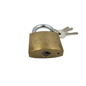 Candado de hierro de cilindro de latón grueso de color dorado chapado electrónico pintado de titanio dorado de gran tamaño de 75mm - Product Image 1