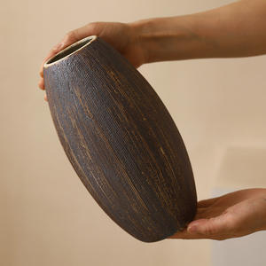 Vase <span class=keywords><strong>en</strong></span> céramique rétro <span class=keywords><strong>en</strong></span> <span class=keywords><strong>terre</strong></span> <span class=keywords><strong>cuite</strong></span> Quiet Beauty, pour fleurs séchées, décoration de salon, style zen, récipient à fleurs créatif - Product Image 3