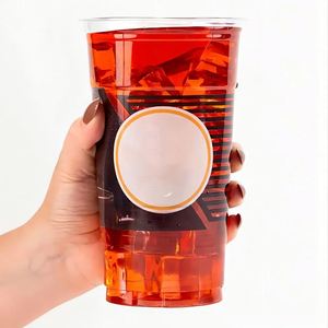 Vasos Desechables de PET de Pared Simple Compostables de 12/16/24 oz para Bebidas Frías de 98 mm, Suministros Personalizados para Tiendas de Té Boba y Café - Product Image 3
