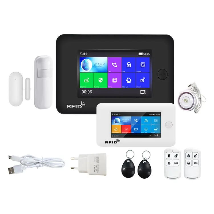 Alarm System WiFi/4G Tuya Smart Full Touch Screen Home Security Intelligent Alarm System