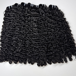 Extensiones de Cabello Humano Rizado Birmano Natural, Ondas Suaves y Densas, Doble Trama, Puntas Completas, Para Venta al por Mayor a Proveedores de Salones - Product Image 4
