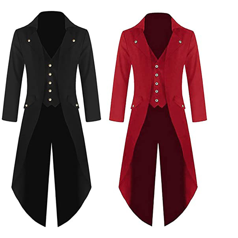 Manteau De Frack Steampunk Pour Homme - Veste MéDiéVale Steampunk Homme Renaissance Gothique Halloween Cospla Veste Adulte Victorien Manteau Smoking