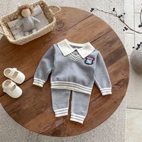 Nouvelle Collection 2026 : Ensemble 2 Pièces Tricoté pour Bébés Garçons – Sweat-shirt à Manches Longues et Pantalon Décontracté – Tenue de Sport pour Enfants