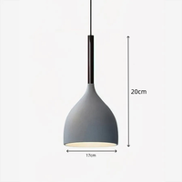Lampe suspendue en fer forgé naturel à longue tige, style dôme, multicolore (noir, blanc, gris) E27, pour îlot de cuisine, vente en gros Zhongshan