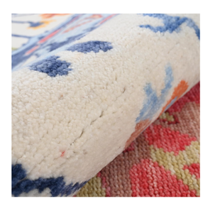 Alfombra multicolor Oushak, alfombra de área de lana suave pura, India, lujosa, atractiva, estilo de piso para el hogar, superventas, hermosa turca - Product Image 6