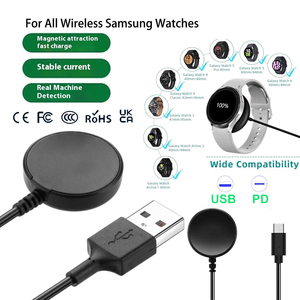 <span class=keywords><strong>Chargeur</strong></span> de <span class=keywords><strong>montre</strong></span> sans fil portable Watch 5 Pro 5/4/3 <span class=keywords><strong>Active</strong></span> <span class=keywords><strong>2</strong></span>/1Gear Sport/S3, adapté à la charge rapide des montres <span class=keywords><strong>Samsung</strong></span> - Product Image 1