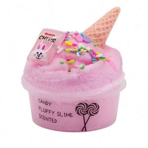 Mélange de slime coloré DIY de Noël, nuages de neige, breloques licorne, cœurs, paillettes, argile rose, jouet souple - Product Image 1