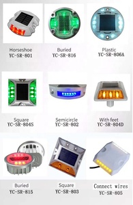 Luce Segnaletica Stradale Lampeggiante ad Alta Luminosità IP68, Prezzo di Fabbrica, Riflettente in Alluminio, LED Solare Cat Eye TRAFFIC - Product Image 5