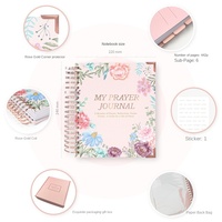 Carnet de prières, agenda biblique, bloc-notes à spirale avec couverture en cuir personnalisée, impression sur mesure, 100 feuilles, pour usage promotionnel