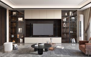 Hiện đại sang trọng nổi TV Tủ ý đá cẩm thạch Top & mềm-đóng ngăn kéo cho nhà khách sạn phòng khách hạ môn Fob - Product Image 3