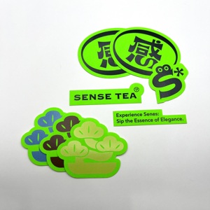 Pegatinas de pared adhesivas de colores fluorescentes de calidad profesional, pegatinas de etiquetas de embalaje creativas - Product Image 3