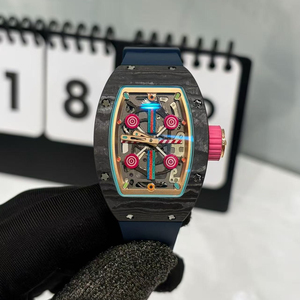 Reloj Automático de Lujo de Alta Gama 0703 con Caja de Fibra de Carbono en Forma de Barril de Vino, Movimiento de Titanio, para Hombre, Estilo Ejecutivo y Casual - Product Image 1