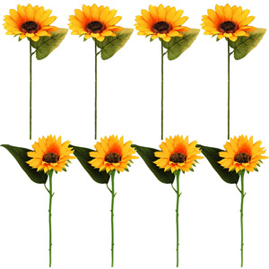 高級イエローヒマワリ ウェディングシーン ホームデコレーション 撮影用小道具 造花 - Product Image 2