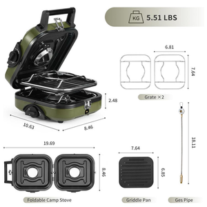 Réchaud à <span class=keywords><strong>gaz</strong></span> compact et portable, design de style bureau, pour <span class=keywords><strong>camping</strong></span>-cars et usage commercial, <span class=keywords><strong>mini</strong></span>-kit de cuisson (butane) en acier inoxydable, produit très vendu - Product Image 2