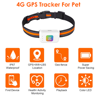 Traceur GPS et LBS intelligent pour animaux de compagnie avec matériau plastique, étanche IP67, suivi en temps réel via application pour chiens/chats/petits animaux