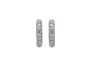 Pendientes de Aro con Diamantes Completos en Oro de 18K, Oro Rosa y Oro Blanco, Joyería de Lujo, Hipoalergénicos, Accesorios para Mujer - Product Image 2