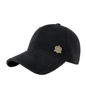 Casquette de baseball noire avec logo, unisexe, en sergé de coton, protection solaire, pour usage extérieur - Product Image 1