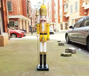 Décoration de fête d'activités de Noël en intérieur et en extérieur, statue géante de Noël de 120 cm, décoration de soldat <span class=keywords><strong>casse</strong></span>-<span class=keywords><strong>noisette</strong></span> en bois - Product Image 4