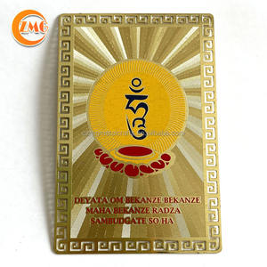 Cartões de buda de metal religioso, latão dourado de alta qualidade - Product Image 4