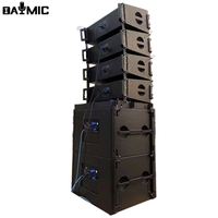 Nueva llegada altavoces line array sistema de sonido profesional 10 12 pulgadas altavoz alimentado al aire libre con conjunto de altavoces de graves line array