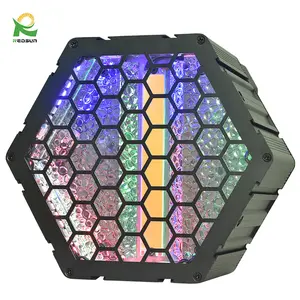 Portman Stage Dj Disco Background Light Mini Dmx Hexagon 3 Led Lamp Pixel Rgb Strobe Matrix Led Retro Lights