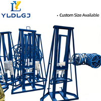 YILI Support de bobine de câble hydraulique 8 tonnes, type tour, robuste, réglable pour le déroulement de câbles de construction électrique