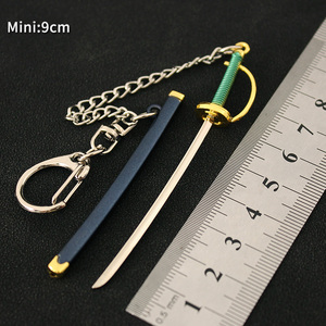 Roronoa <span class=keywords><strong>Zoro</strong></span> 9cm espada de Metal Mini <span class=keywords><strong>Kitetsu</strong></span> Shisui Wado Ichimonji Yama muerte cirujano Trafalgar Law Katana espada llavero - Product Image 6