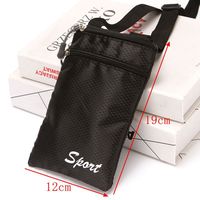 Tas selempang perjalanan, dompet ponsel olahraga Universal dengan tali gantungan leher berjalan, dompet paspor