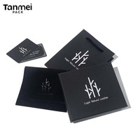 Großhandel Hochwertiges Schwarzes Schmuckbox-Set |   Minimalistisches Design mit Samtbeutel & Geschenkkarte