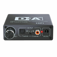 Convertidor de Audio Digital a analógico, decodificador de 3,5mm, amplificador AUX RCA, adaptador Toslink, salida Coaxial óptica, DAC de 24 bits, DAC