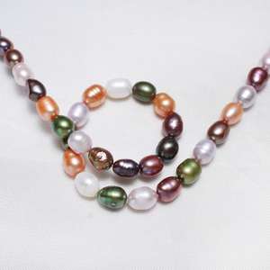 Perles de perles d'eau douce de pomme de terre de culture à la mode Offre Spéciale couleurs mélangées 5-6mm trou: 0.8mm vendu par brin de 15.7 pouces - Product Image 5