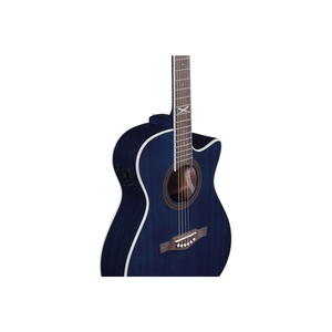 Guitare EKO GUITARS - NXT A100ce avec table en épicéa bleu transparent, dos et éclisses en acajou, manche en acajou, touche en roupana sud-américaine - Product Image 3