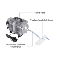 Bomba de Aire 110-220V con Distribuidor de 12 Salidas y Boquilla de Cobre, Alta Presión 120L/min, Suministro de Fábrica OEM