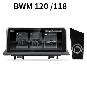 10.25 "Android สำหรับ BMW 118 120 F48 F16พร้อมการนำทางย้อนกลับวิดีโอวิทยุมิเรอร์ BT Car Player